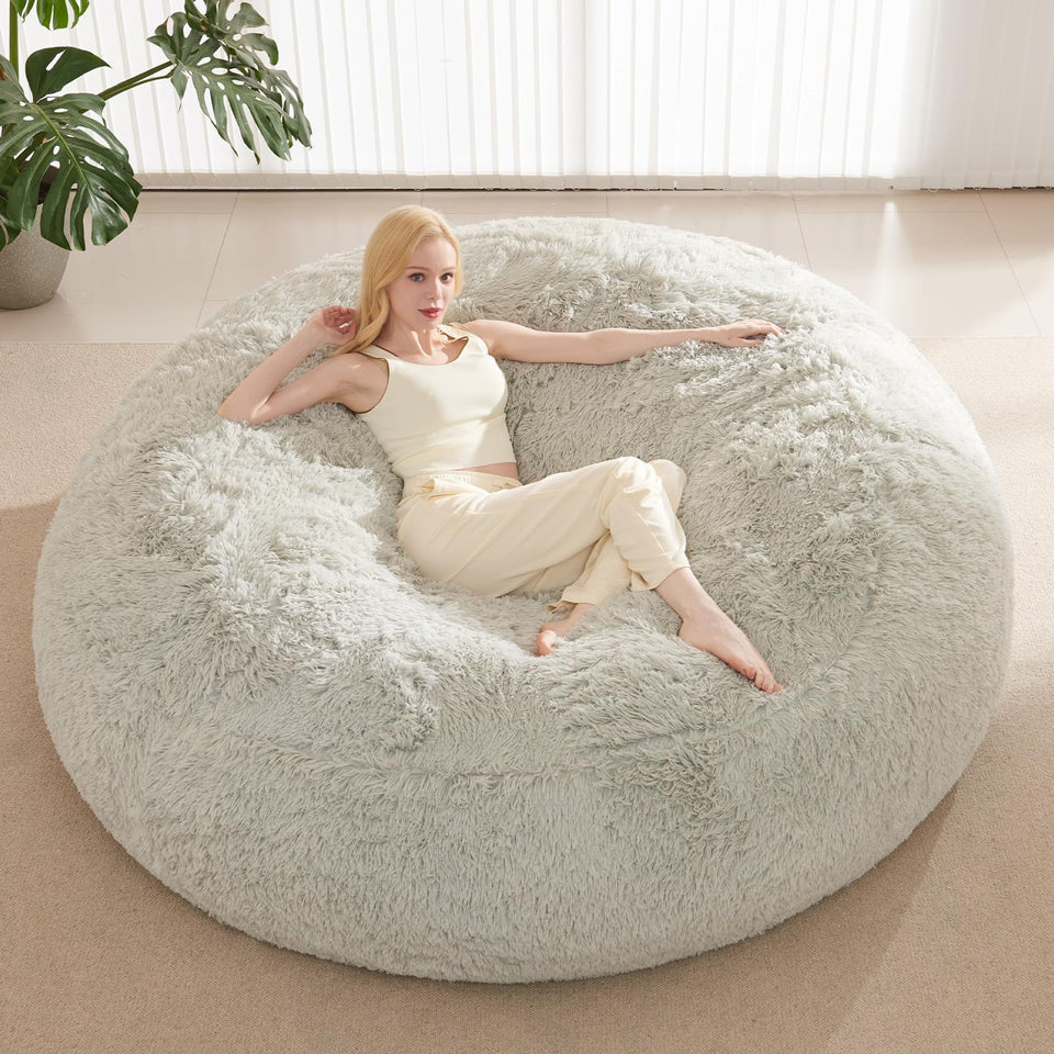 ODreamyDogs bean bag cover with waterproof faux fur for soft seating and spill protection