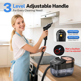 ODSD steam cleaner tank view highlights a large 1.6L reservoir for longer cleaning sessions