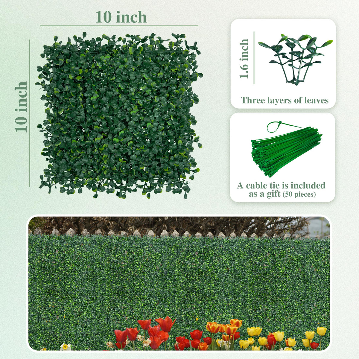 ODTORY ivy leaves close-up, 3-layer texture adds natural depth.