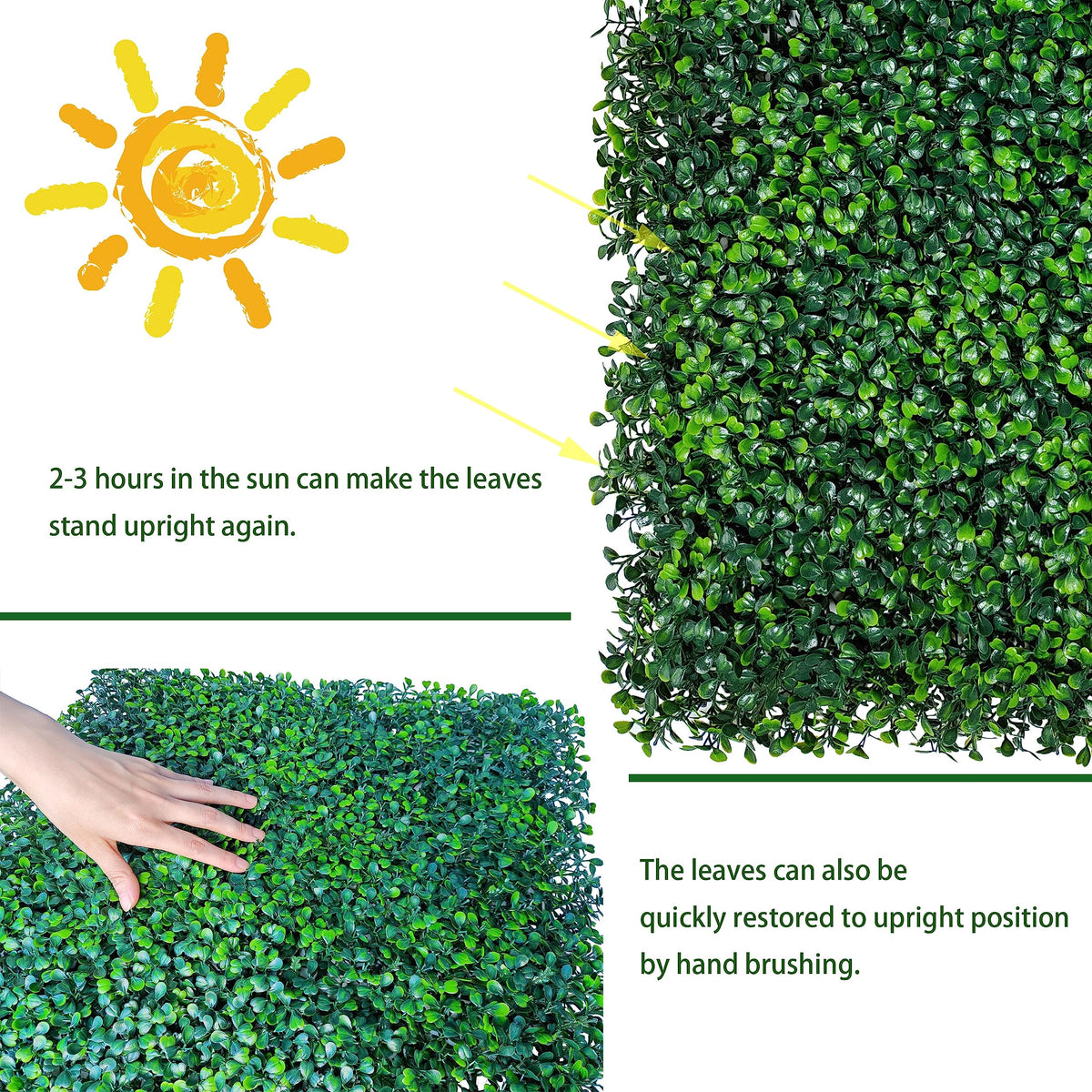 ODTORY dense 100-leaf panel creates a lush 3D look.