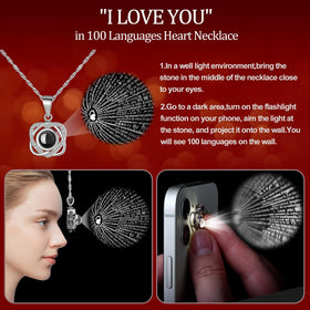 OEAGO Double Heart Necklace close-up reveals intertwined hearts symbolizing connection.