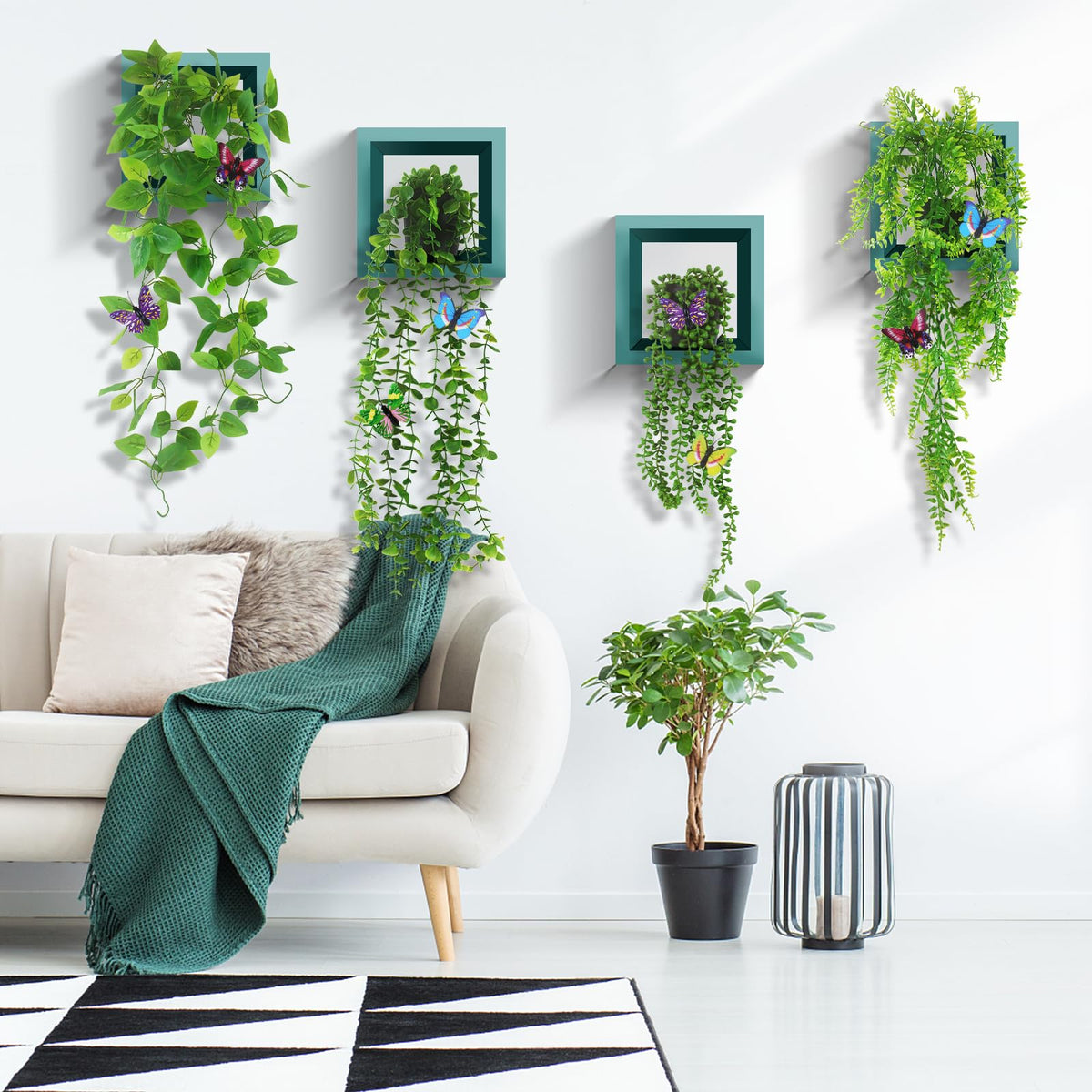 EOECL pothos hanging plant with trailing vines for walls
