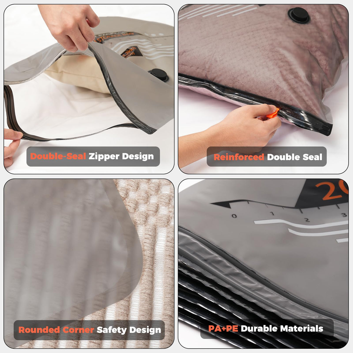 OEODAJ double-sealed zippers and valve guard against moisture and dust.