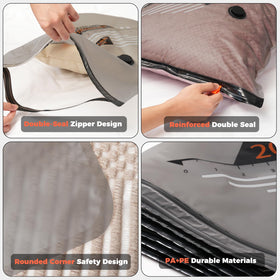 OEODAJ double-sealed zippers and valve guard against moisture and dust.