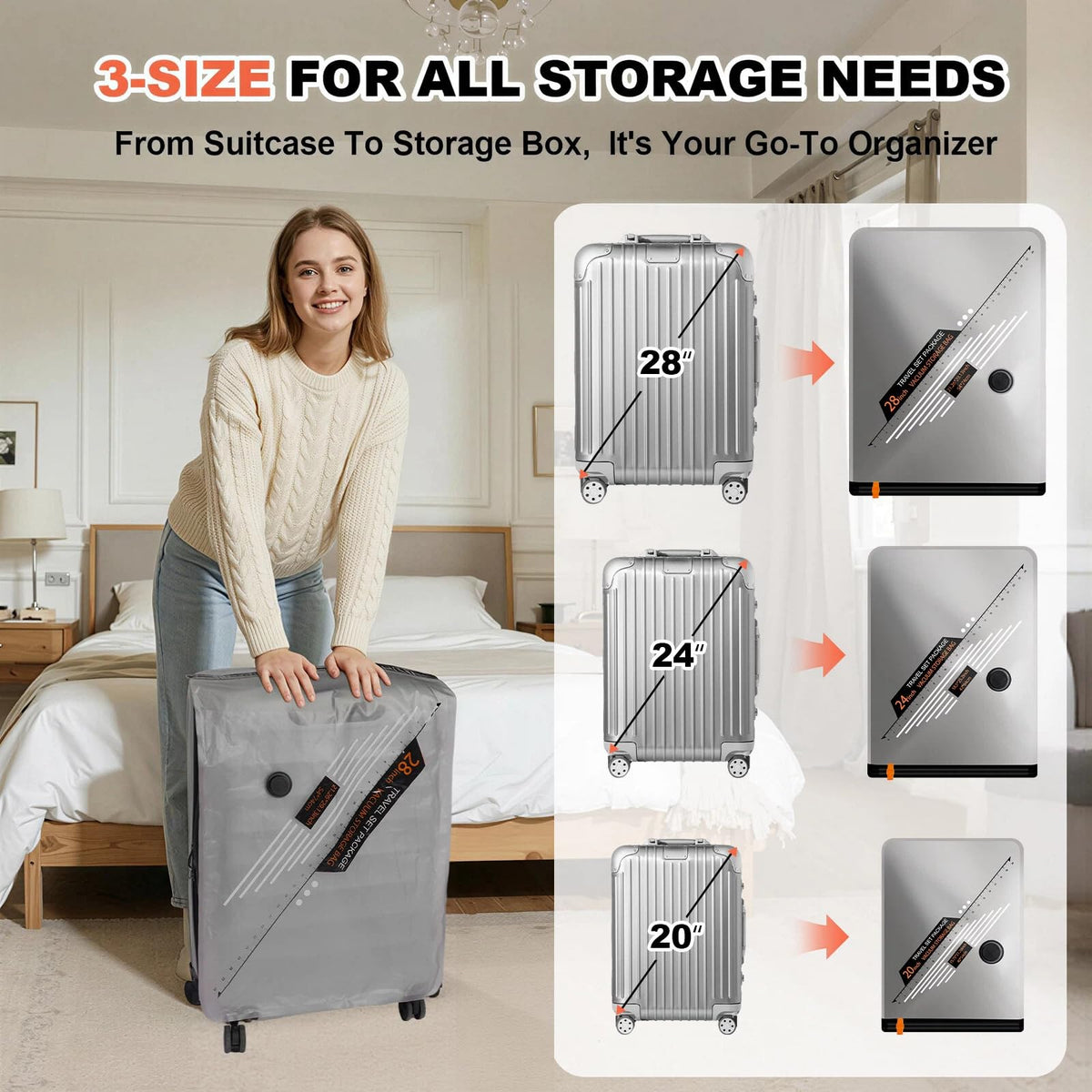 OEODAJ durable PA+PE material protects clothing during storage.