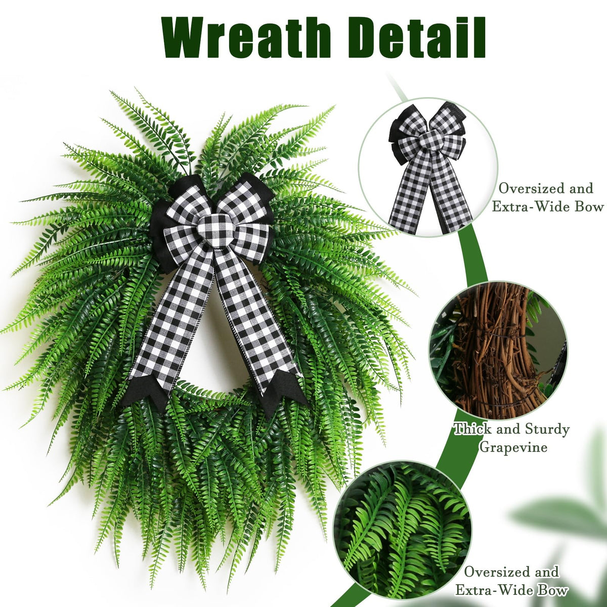 OEOPIUR wreath on porch demonstrates versatile décor for holidays and everyday use