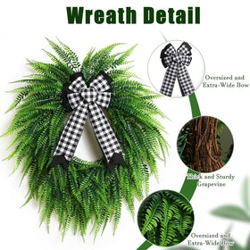 OEOPIUR wreath on porch demonstrates versatile décor for holidays and everyday use