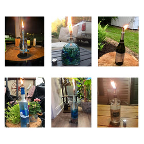 OEXEO garden lighting kit for wine bottles offers warm ambience for patios and backyards.