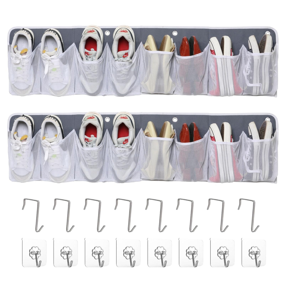 Ofiray-home rv shoe storage bedside 16-pocket keeps shoes neatly within reach