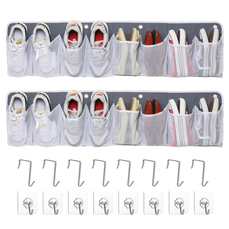 Ofiray-home rv shoe storage bedside 16-pocket keeps shoes neatly within reach