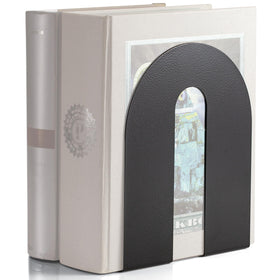 Officemate heavy-duty 10in bookends with non-skid base secure tall stacks