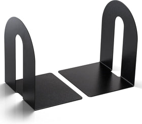 Officemate black pair of bookends keep directories upright and organized