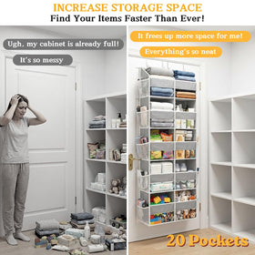 Ofiray-Home 80lb capacity behind-door storage in a doorway-friendly layout.