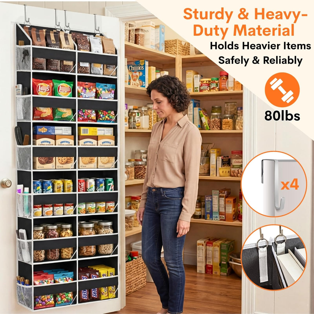 Ofiray-Home 80lb capacity supports heavier items without tilting.