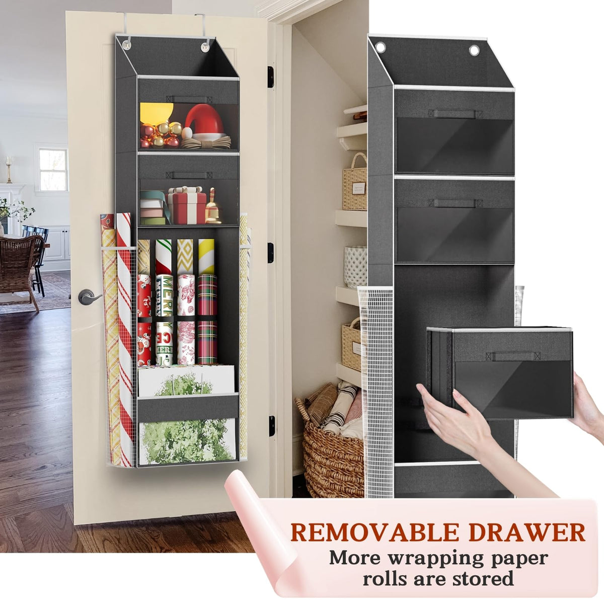 Ofiray-home Bottom Compartment stores gift bags and tissue for easy retrieval.