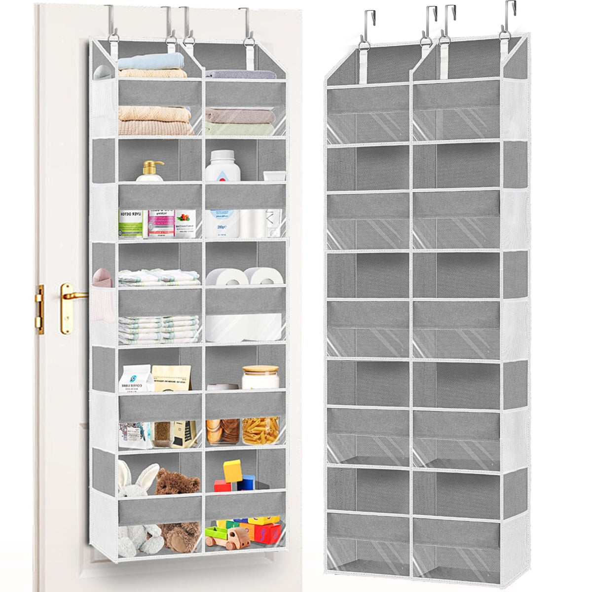 Ofiray-Home over-the-door organizer with 5-tier design and clear window for easy access.