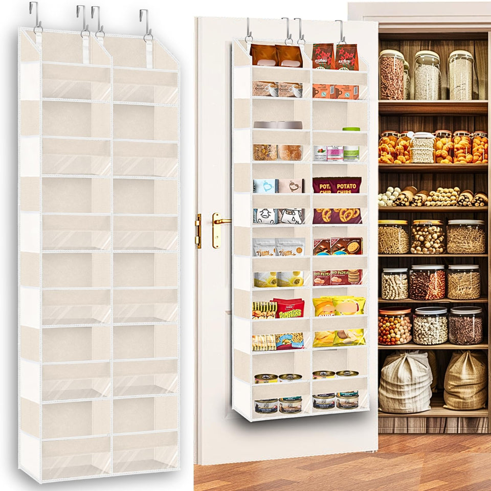 Ofiray-home over-the-door organizer front view showing six tiers for clutter-free spaces.