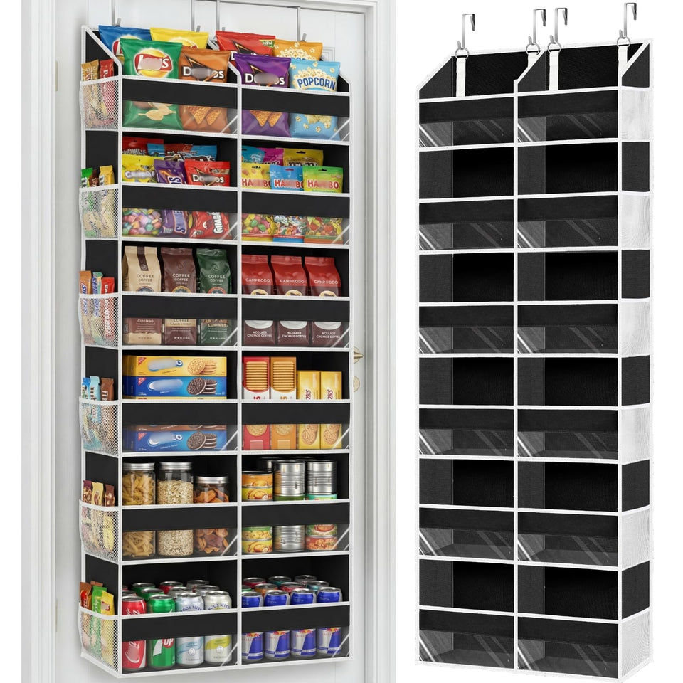 Ofiray-Home Over The Door Organizer 6 Tiers stores toys and diapers neatly.
