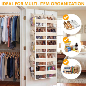 Ofiray-home filled compartments with diapers, towels, and toys organized