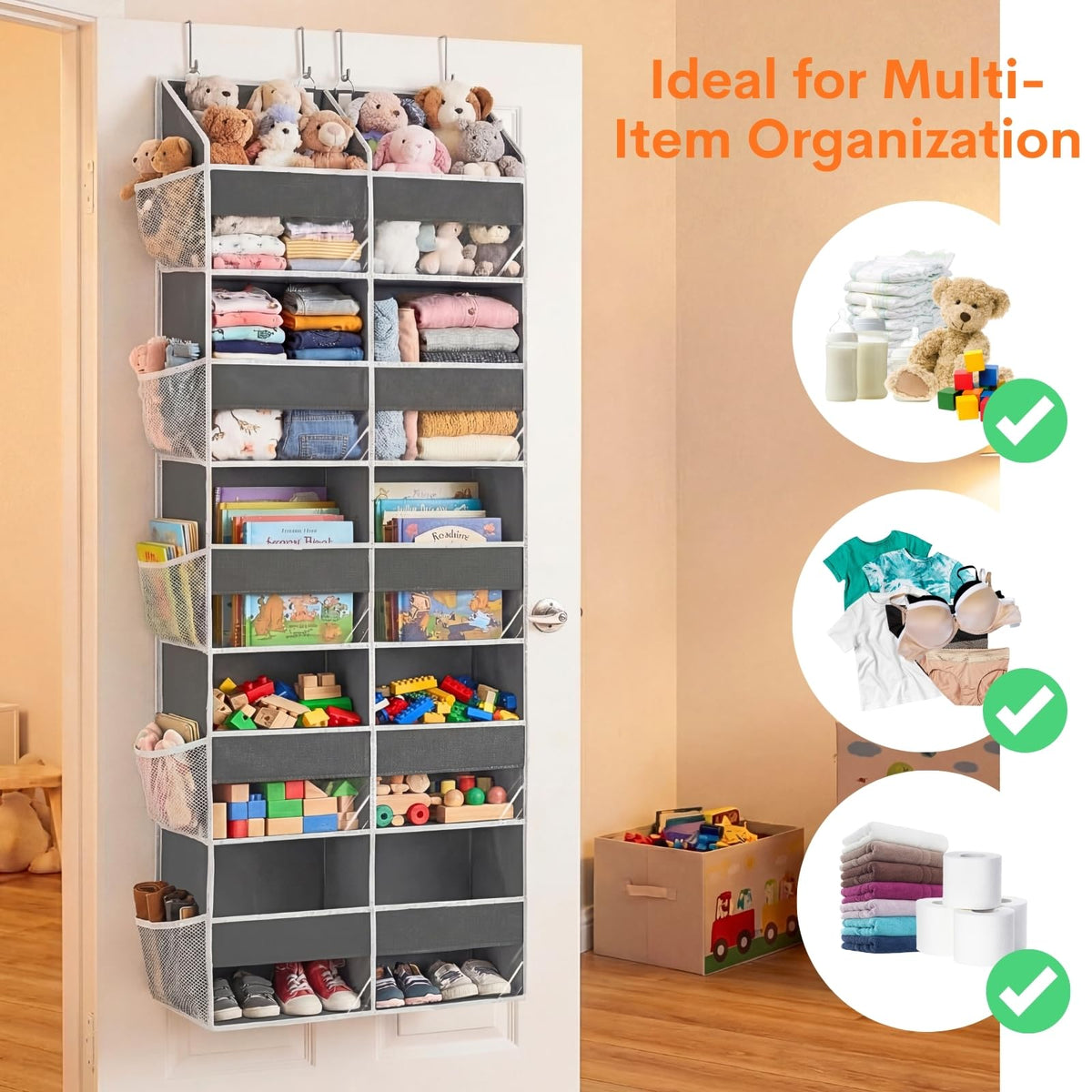Ofiray-Home see-through window helps locate items quickly.
