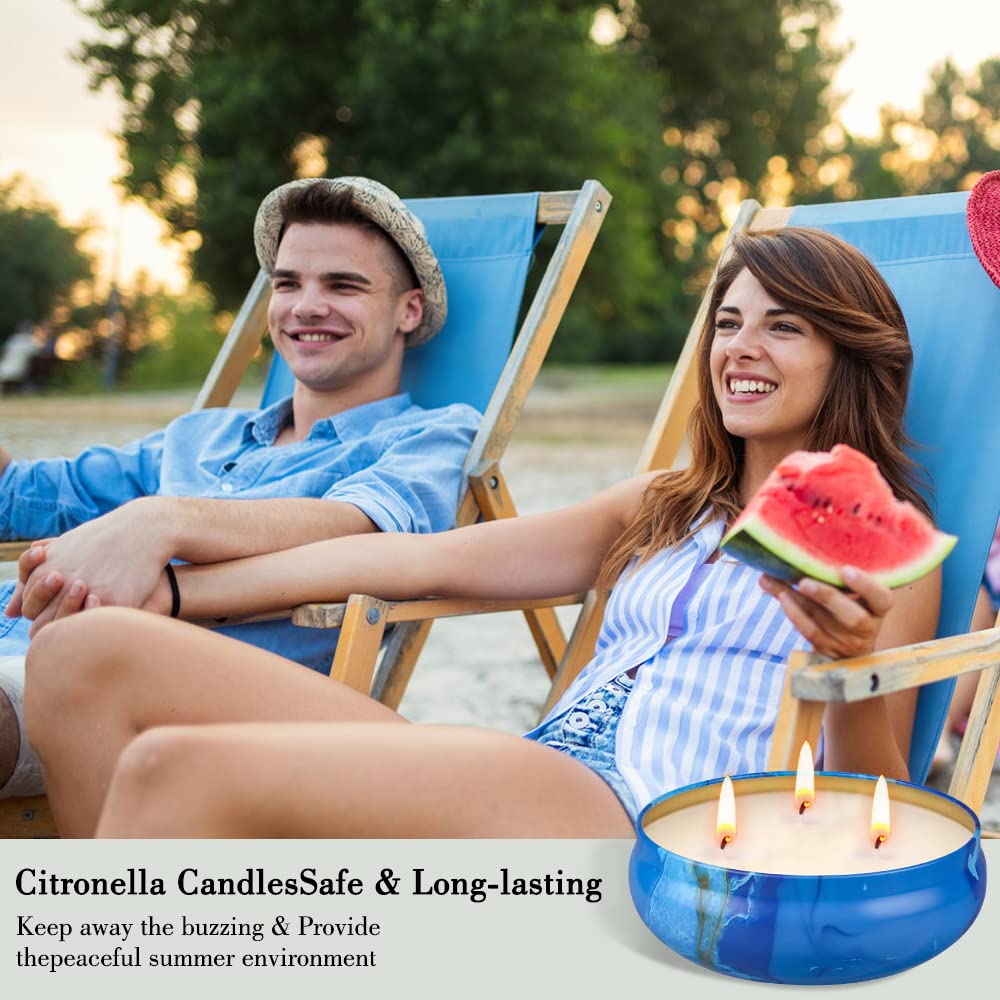 OFUN outdoor candle with long burn time for evenings outside.