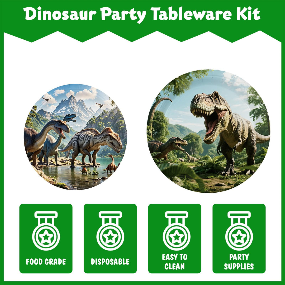 OGHBPPOU Dino World cups keep drinks kid-friendly and mess-free throughout the party.