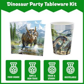 OGHBPPOU Dino World napkins absorb spills and elevate the table setting.
