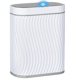 Ogikey bathroom trash can with automatic lid offering hands-free operation and 2.6 gallon capacity.