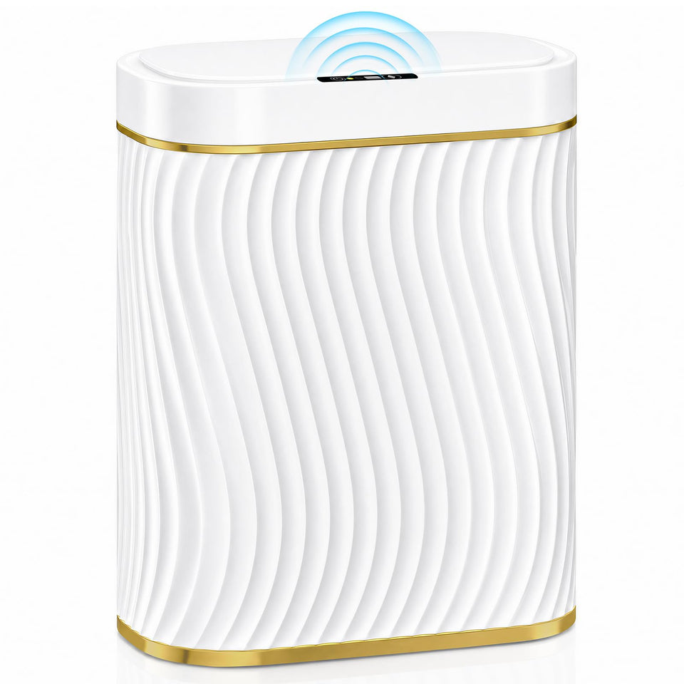 Ogikey bathroom trash can with automatic lid for hands free use