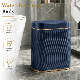 Ogikey oval modern trash bin suited for baths and kitchens