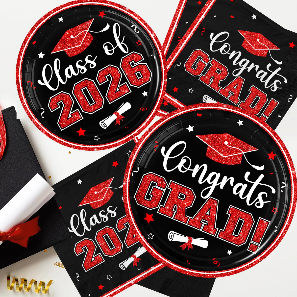 OGMOGKW 200pcs party set packaging supports easy setup and storage.