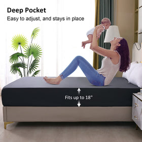 Ohano 360-degree elastic band around edges ensures secure queen-fit.