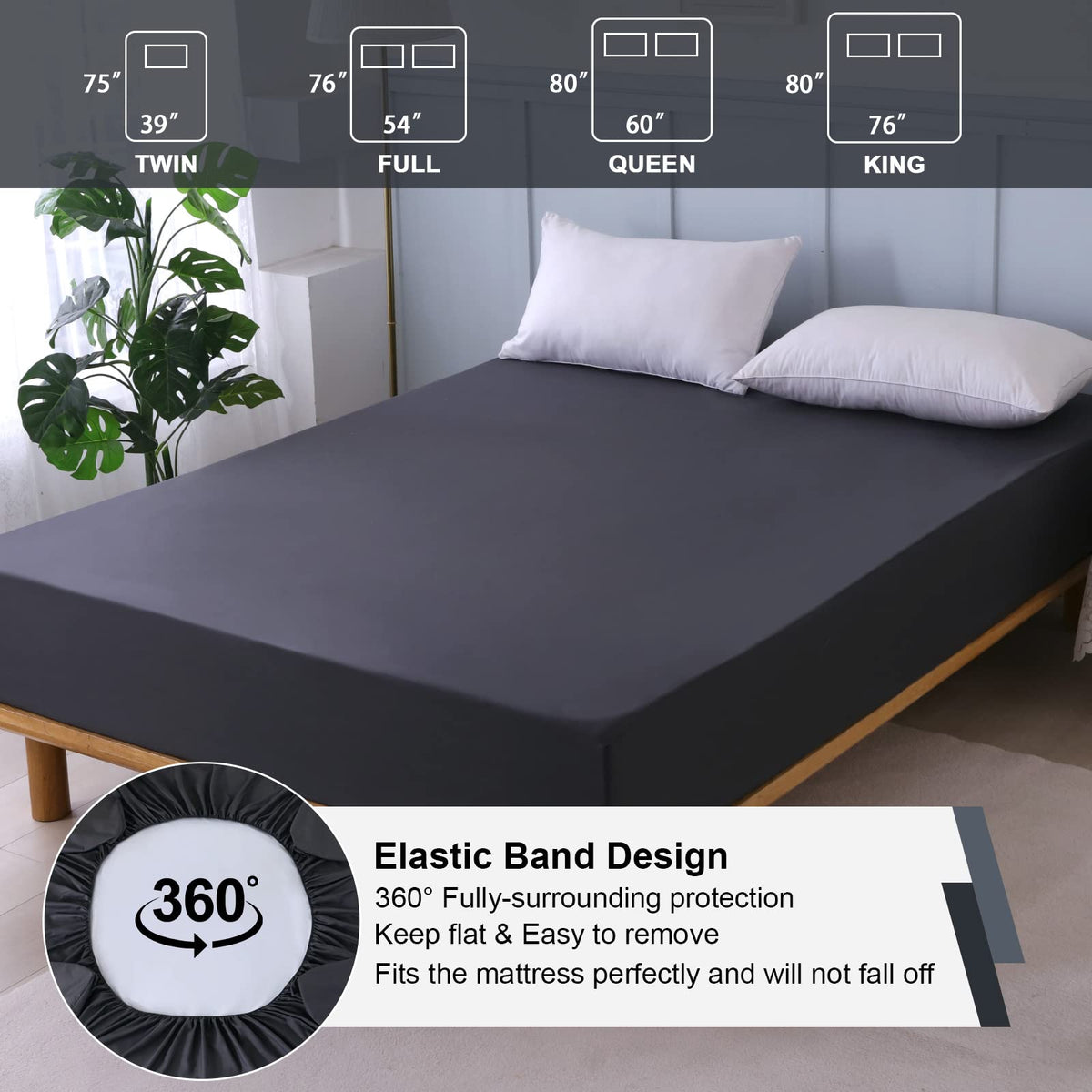 Ohano machine-washable protector shown for easy care and quick cleaning.