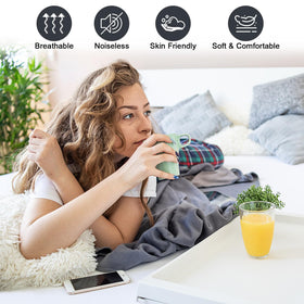 Ohano waterproof mattress protector side-pocket view highlights 18-inch deep pocket.