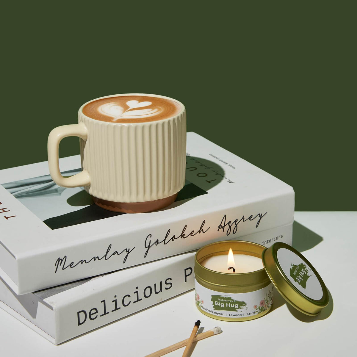 OHATOS natural soy candle fosters a calming ambiance