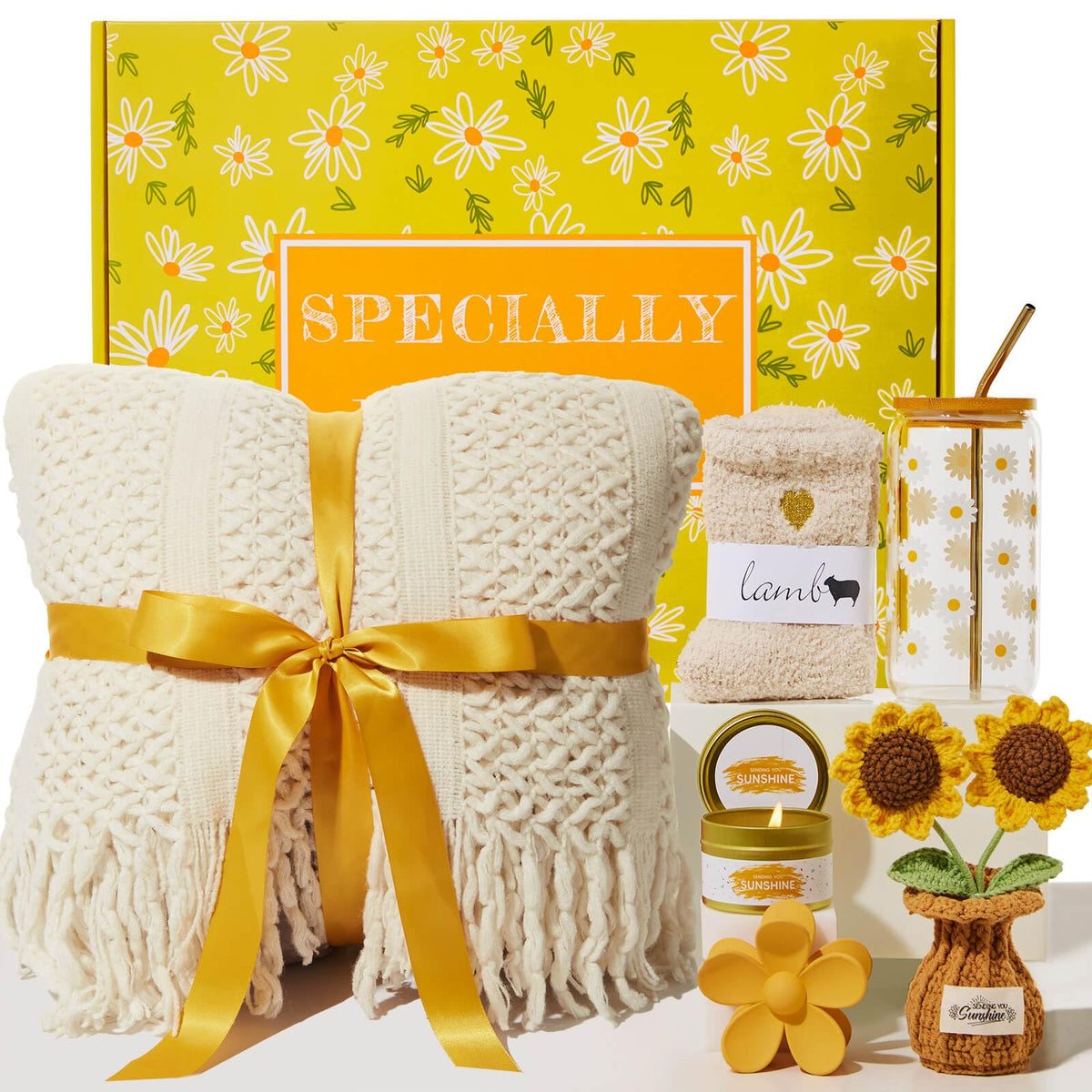 OHATOS Sunshine Care Package box radiates cheerful energy to brighten her day.