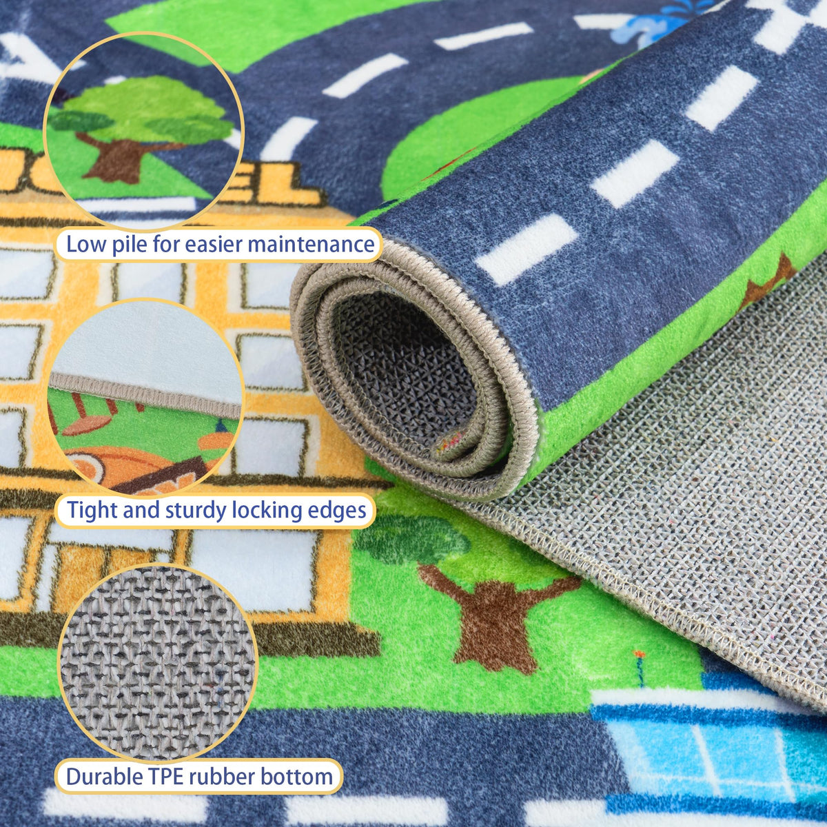 OHDS Town Car rug available in multiple sizes for flexible room setups
