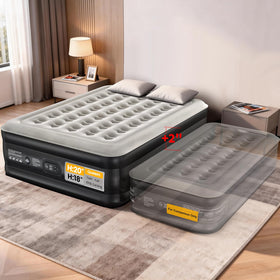 OhGeni 20inch Queen Air Mattress with built-in pump for quick setup.