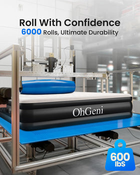 OhGeni mattress supports up to 600 lbs for versatile sleep arrangements.