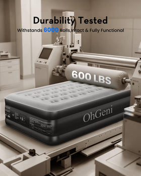OhGeni air mattress full suitable for camping and home use.
