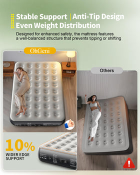 OhGeni mattress features soft flocked top for gentle comfort