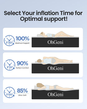 OhGeni Air Mattress Queen non-slip base for stable overnight sleep