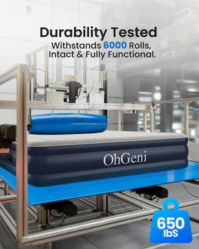 OhGeni Air Mattress Queen uses thicker PVC for lasting durability
