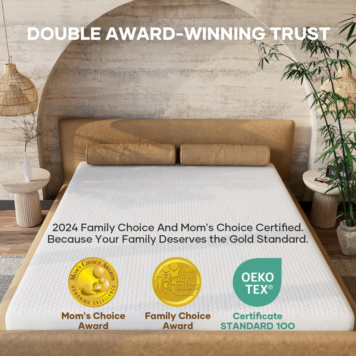 OhGeni all-season bedding shield provides durable, everyday protection.