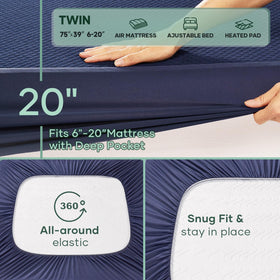 OhGeni machine-washable mattress protector ready for laundry.