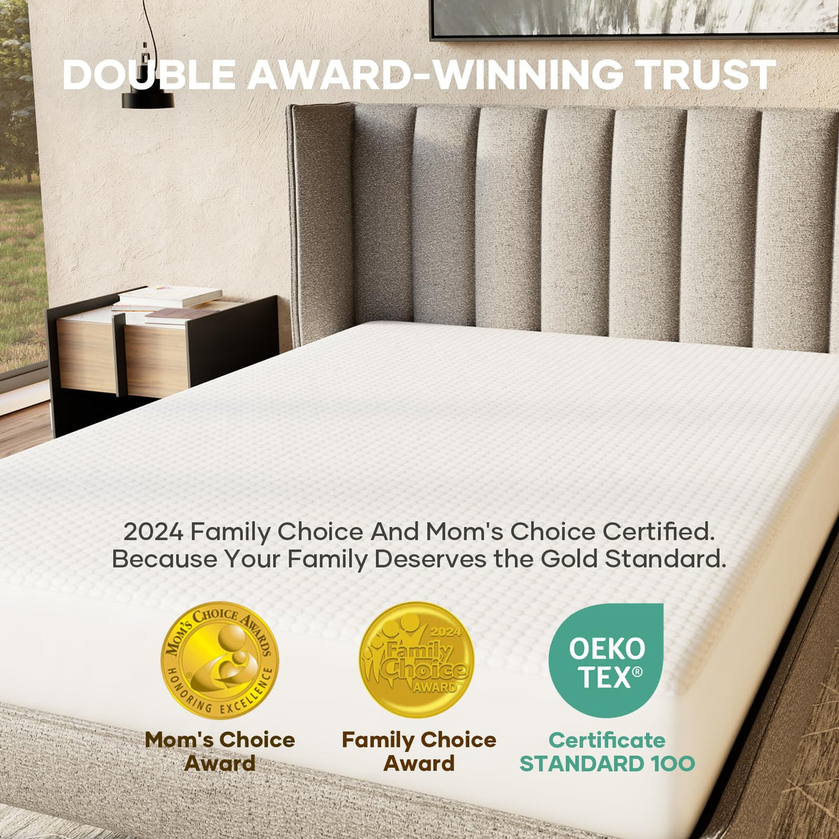 OhGeni noiseless sleep protector reduces crinkle and movement noise.