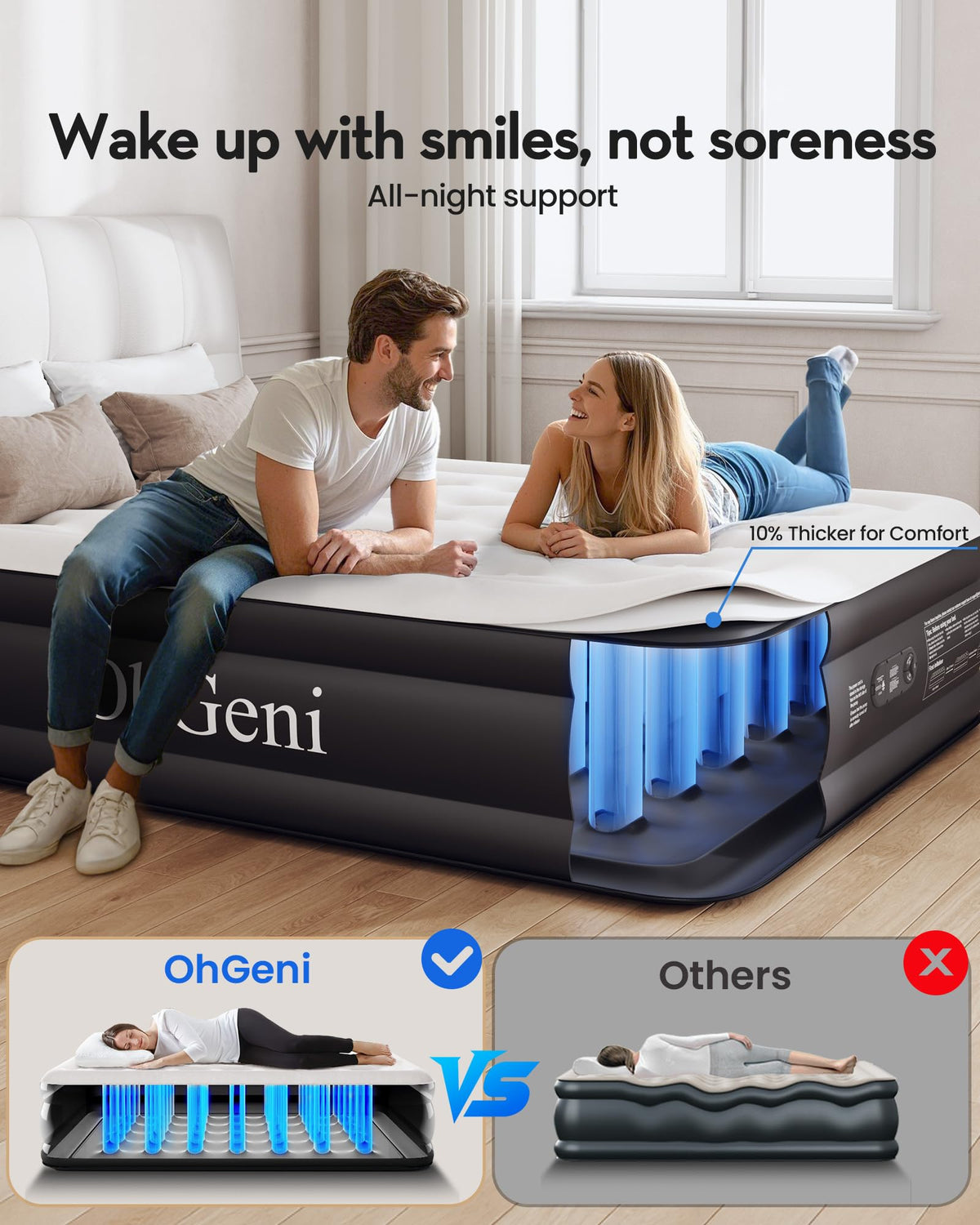 OhGeni inflates in about three minutes for quick guest setups.