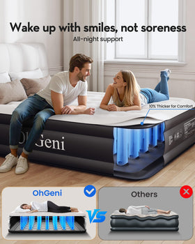 OhGeni inflates in about three minutes for quick guest setups.