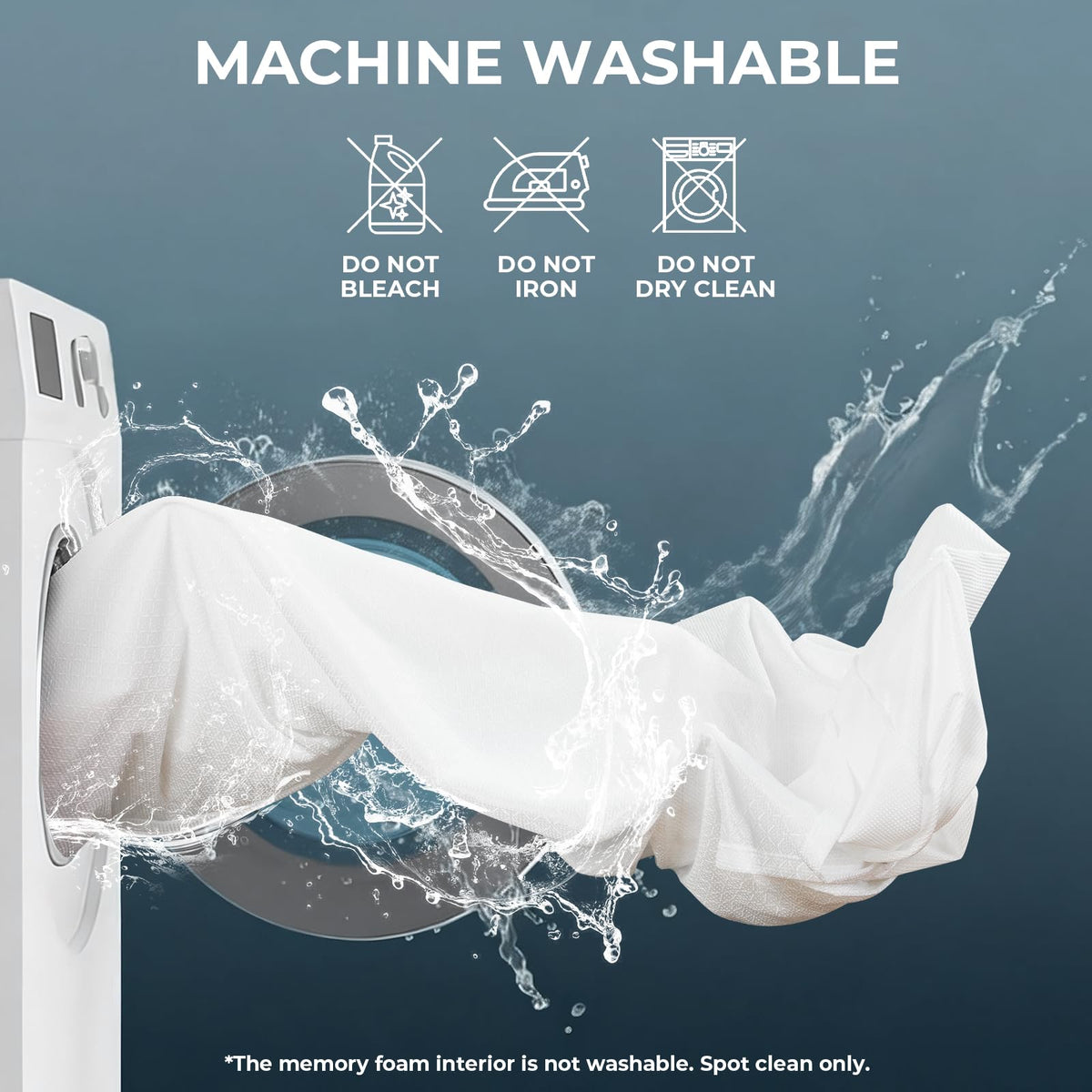 OhGeni topper removable cover simplifies cleaning and maintenance
