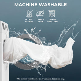 OhGeni topper removable cover simplifies cleaning and maintenance